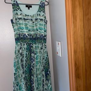 pattern high low dress